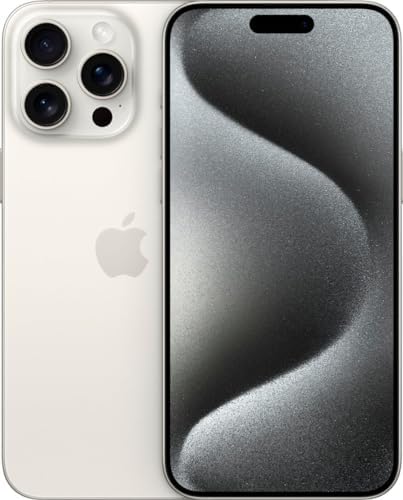 Apple iPhone 15 Pro Max, 256GB, White Titanium – AT&T (Renewed)