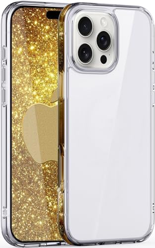 Clear Case Compatible with iPhone 16 Pro Max Case Clear, Promax Crystal Clear, Anti Yellowing, Scratch Resistance, Shockproof, Translucent, Slim Design, Raised Edges, Bumper Cover