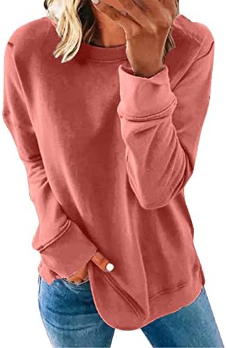 Womens Tops,Women’s Casual Sweatshirt Crewneck Loose Long Sleeves Pullover Tops Shirts Basic Oversized Hoodies